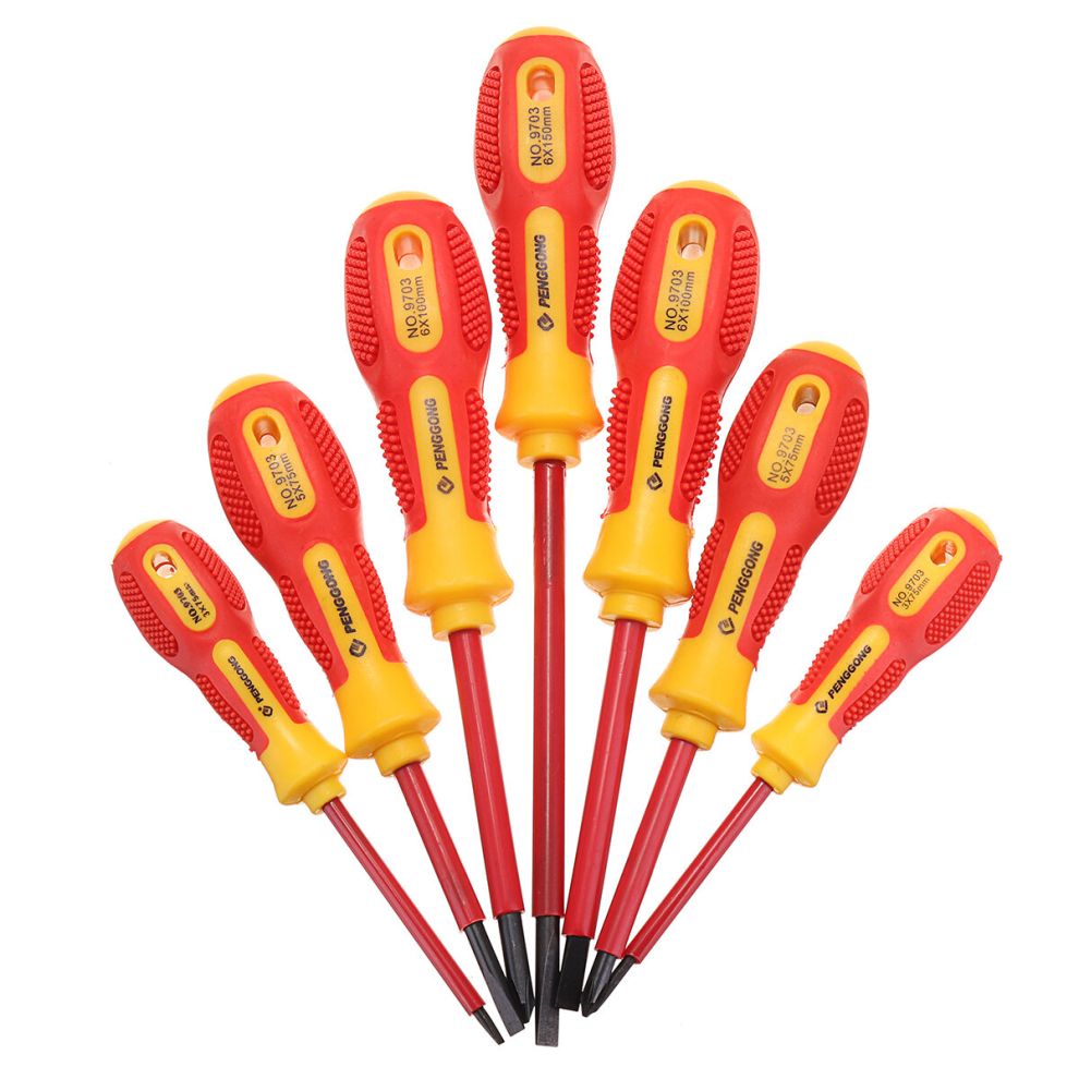 Raitool Electricians Screwdriver Set Tool Metric Electrical Fully Insulated Screw Driver Tool 1000V 791177540511