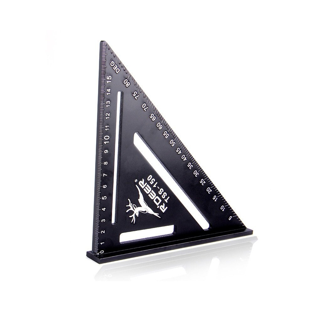 Rdeer 150Mm Angle Ruler Aluminun Alloy Triangle Ruler For Diy Home Builders Artists Woodworking Measuring Tools 6900059725982