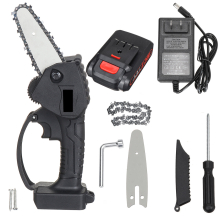 4inch Rechargeable Mini Cordless Electric Chain Saw Portable Woodworking Cutting Tool