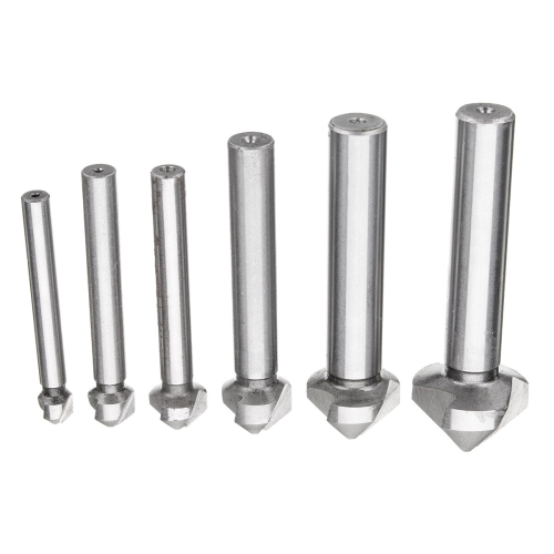 7pcs Countersunk Drill Twist Drills Bit Countersink Metal Woodworking Tool 2