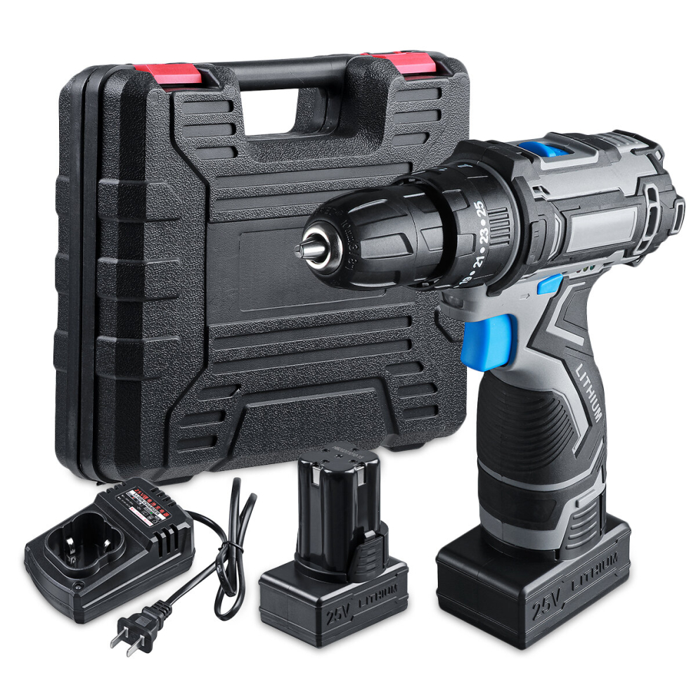 25V Cordless Drill Screwdriver Mini Wireless Power Driver With 2 Lithium-Ion Battery 791177555300