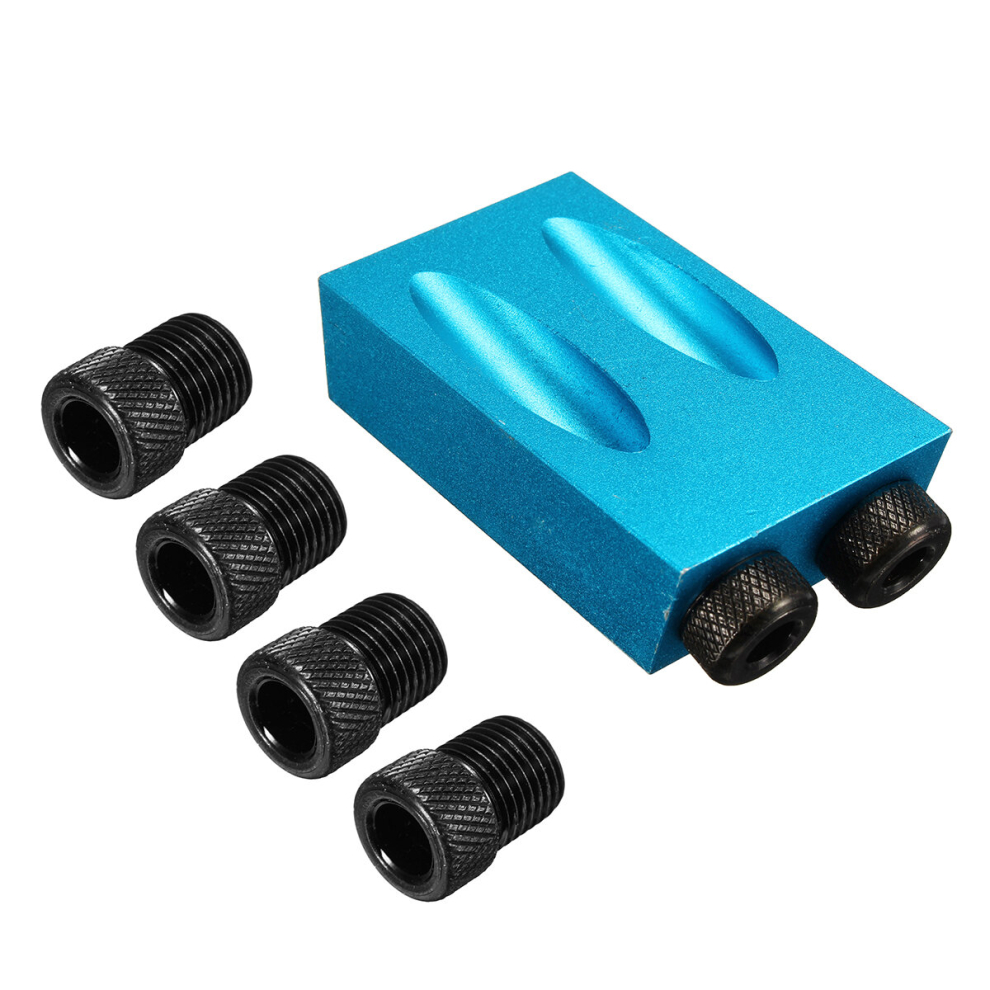Woodwork Guide Oblique Hole Positioner 6/8/10Mm 15 Degree Woodworking Locator Pocket Hole Jig 6901250200698