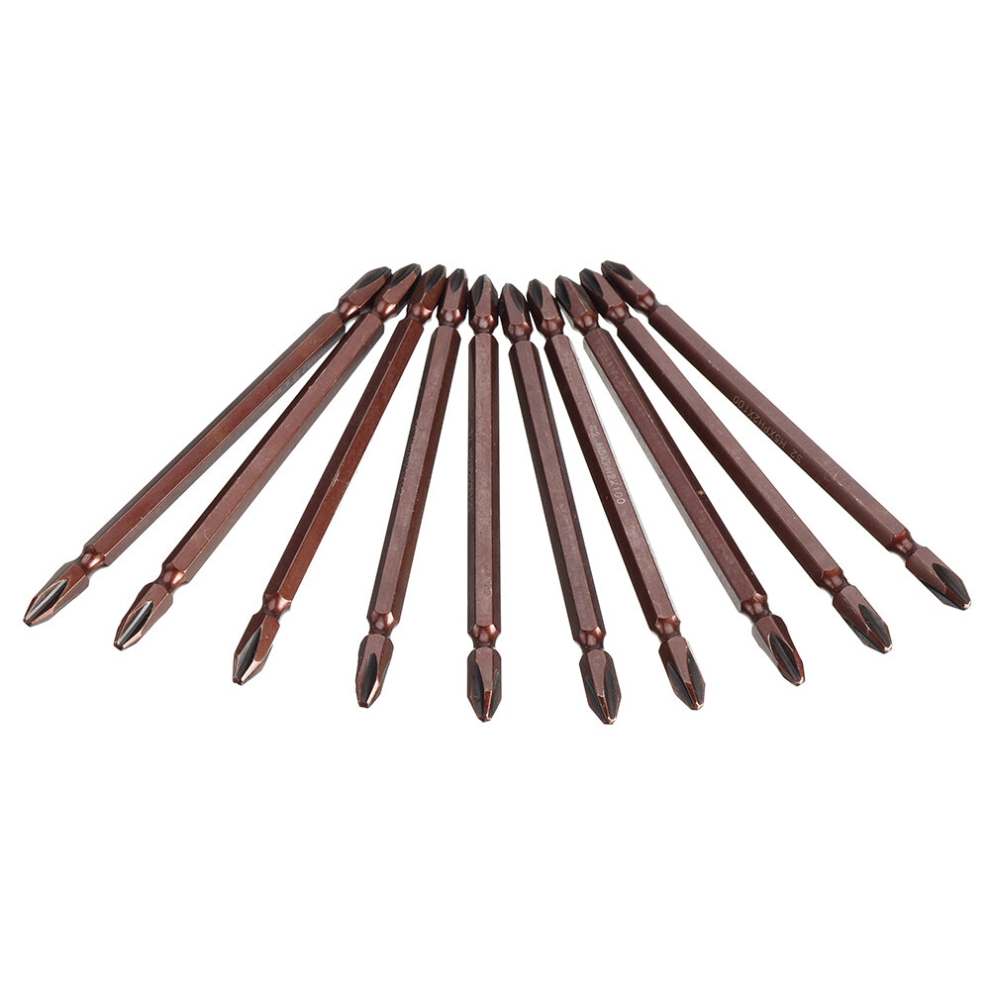 10Pcs S2 100Mm 150Mm Screwdriver Bit Magnetic Double End Ph2 Drill Head Screwdriver Bit 714998406453