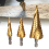 Drillpro DB-S1 3Pcs 4-12/4-20/4-32 HSS Spiral Grooved Step Drill Bit 1