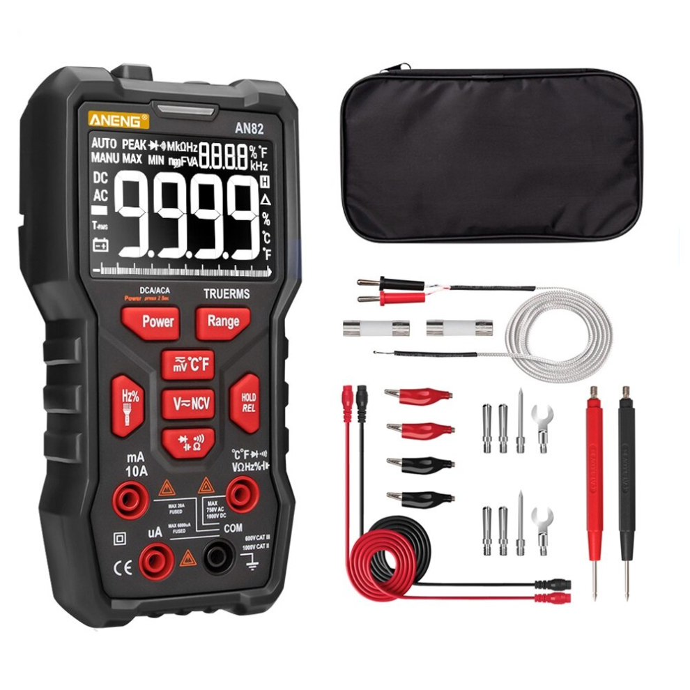 Aneng An82 Digital Multimeter Professional 9999 Tester Esr Diy Diode Capacitor Ncv Testers True Rms Analog Meter Multimetro Accessories-High 825450481311