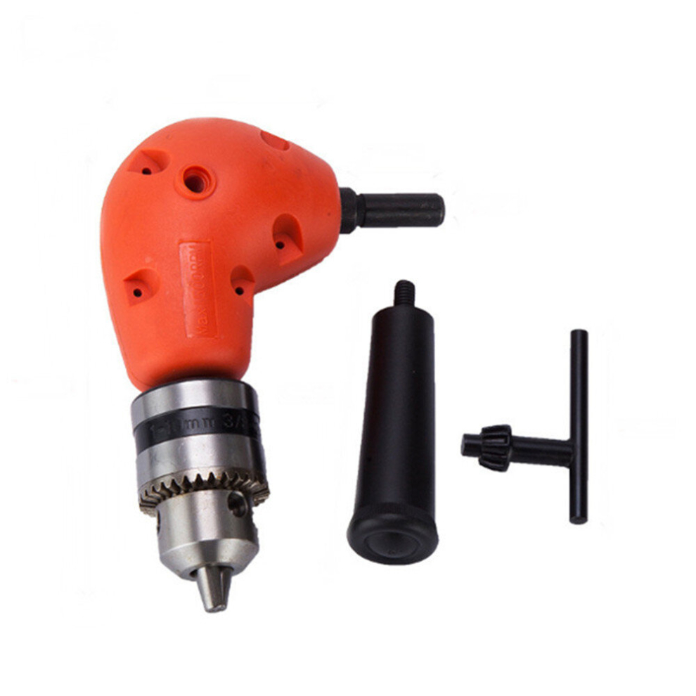 90 Degree Right Angle Drill Attachment Drive Adapter With Keyed Chuck Power Tool 1233294889764