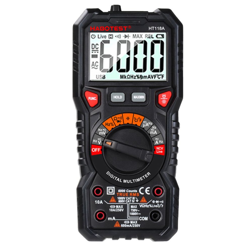 Habotest Ncv Handheld Digital Multimeter Lcd Backlight Portable Ac/Dc Ammeter Voltmeter Ohm Voltage Tester Meter Multimeters 6900062279069