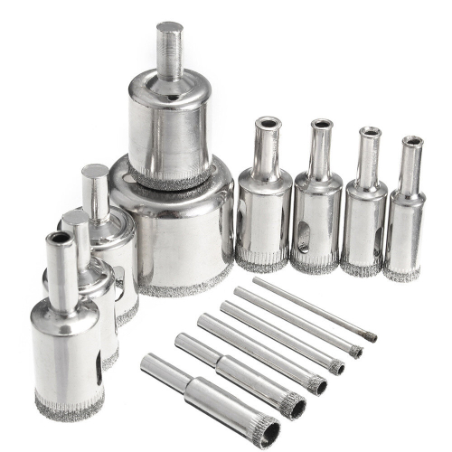 15pcs 3-42mm Diamond Drill Bits Set Hole Saw Cutter for Glass Ceramic 1