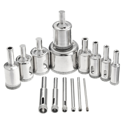 15pcs 3-42mm Diamond Drill Bits Set Hole Saw Cutter for Glass Ceramic 2