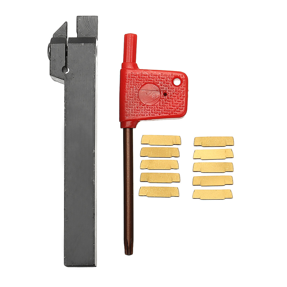 Mgehr1212-2 12 X 100Mm Cnc Lathe Turning Tool Holder With 10Pcs Mgmn200 Carbide Inserts 791314396476