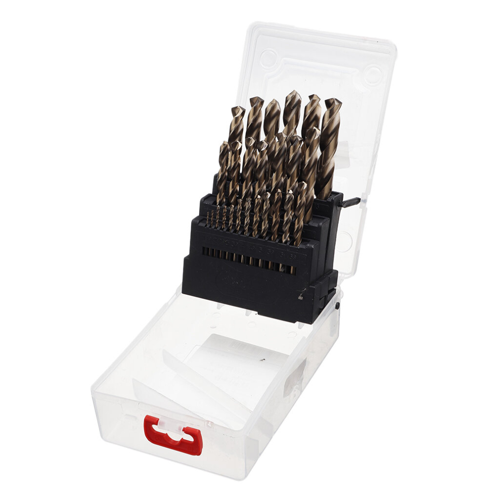 Drillpro M35 Cobalt Drill Bit Set Hss-Co Jobber Length Twist Drill Bits With Plastic Case For Stainless Steel Wood Metal Drilling 6906141982271