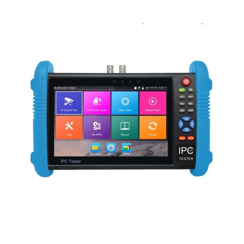 IPC9800Plus+ 7 Inch IP CCTV Tester Monitor Analog CVBS Camera Tester H.265 4K Video Testing Support ONVIF WIFI POE 12V Output