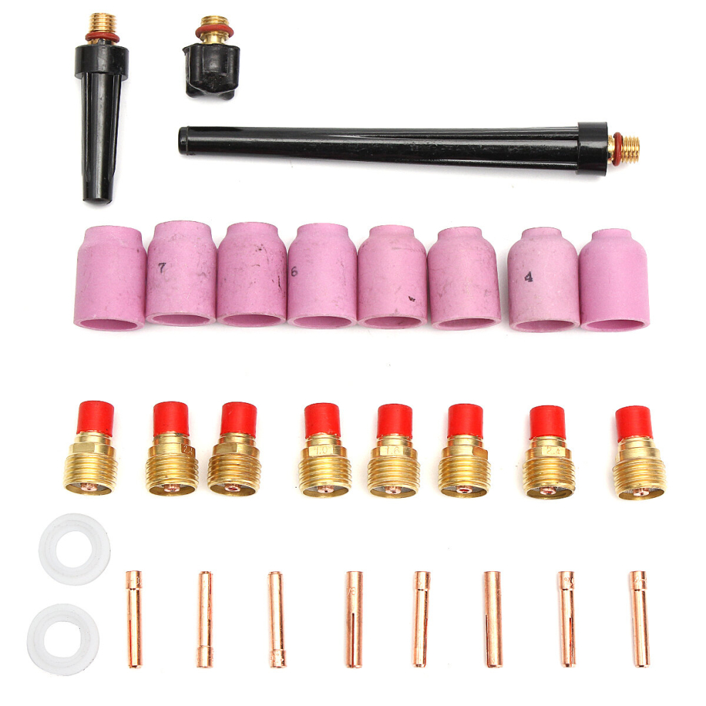 Wp9 20 25 Torch Tig Welding Gas Lense Cup Collet Kit With Back Caps 791177510897