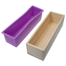 Silicone Soap Mold Rectangular Wooden Box with Flexible Liner for DIY Handmade Loaf Mould Soap Mold Soap Making Tools