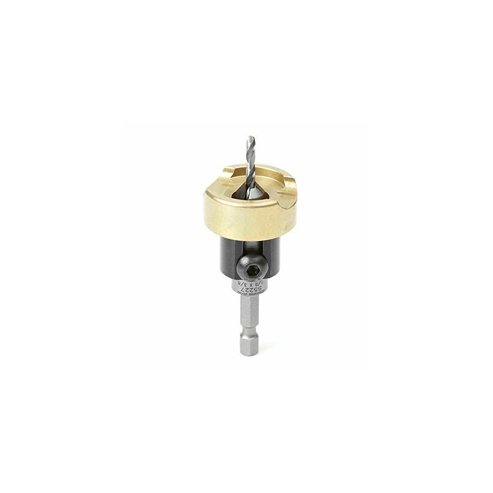 82 Degree Carbide Tipped Woodworking Countersink Drill Bits With Adjustable Depth Stop No Thrust Ball Bearing 738685001554