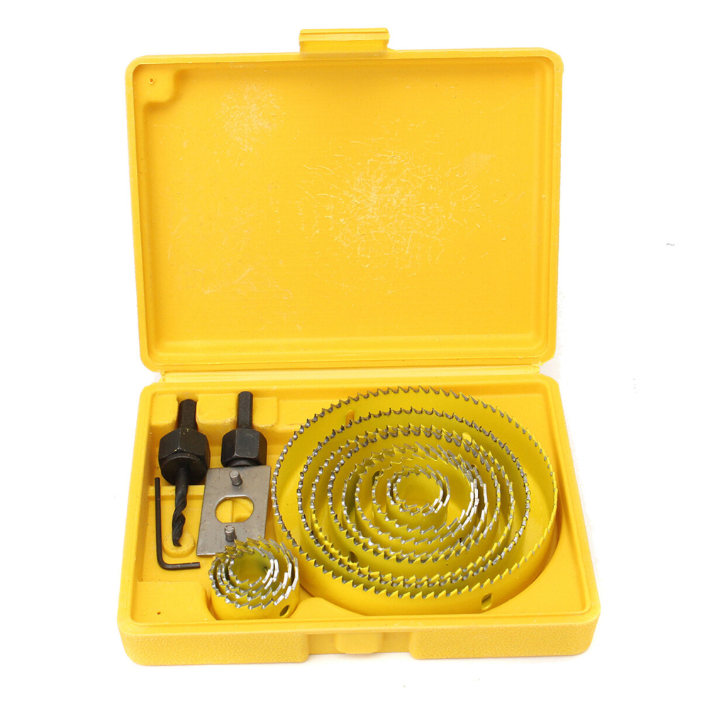16Pc Holesaw Kit Circle Wood Timber Cutter Round Plaster Hole Saw 19-127Mm 791177552316