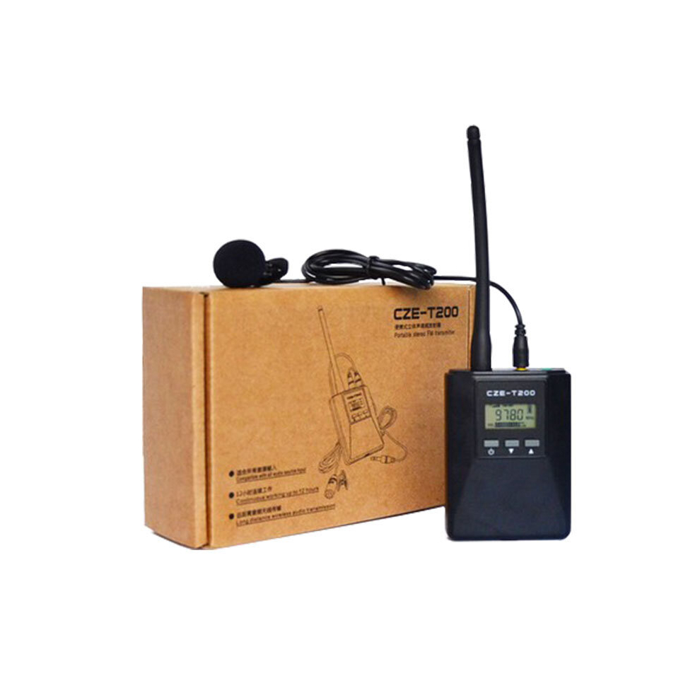 Czerf Cze-T200 0.2W Protable Stereo Pll Wireless Broadcast Fm Transmitter Kits 76-108Mhz Adjustable 6906140952350