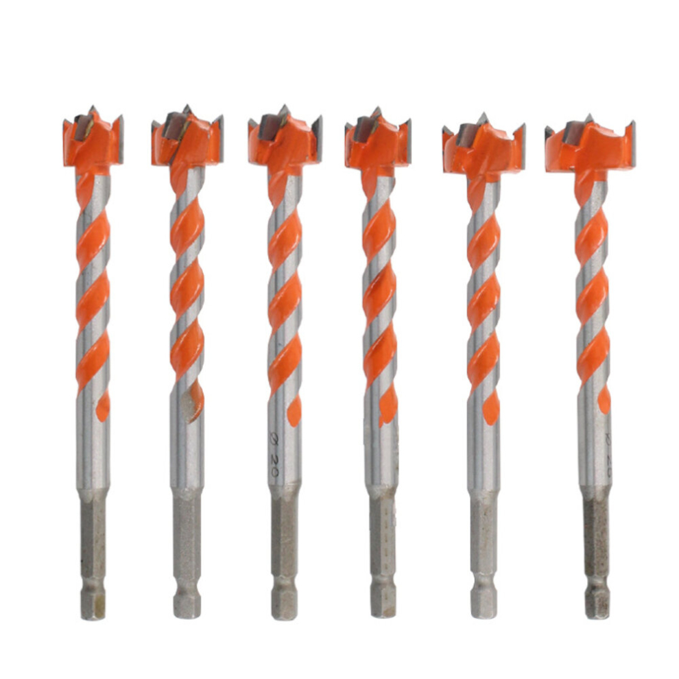 Drillpro 10Pcs Woodworking Hole Opener Tools Set Alloy Threaded Extended Hexagonal Shank Wood Punch Bit Wood Hole Work Tools 6906142734664