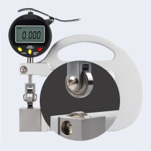 0-10 mm Digital Micron Thickness Gauge with Roller Insert, 0.001 mm Resolution, 0.009 mm Accuracy, PC/PLC Connectable