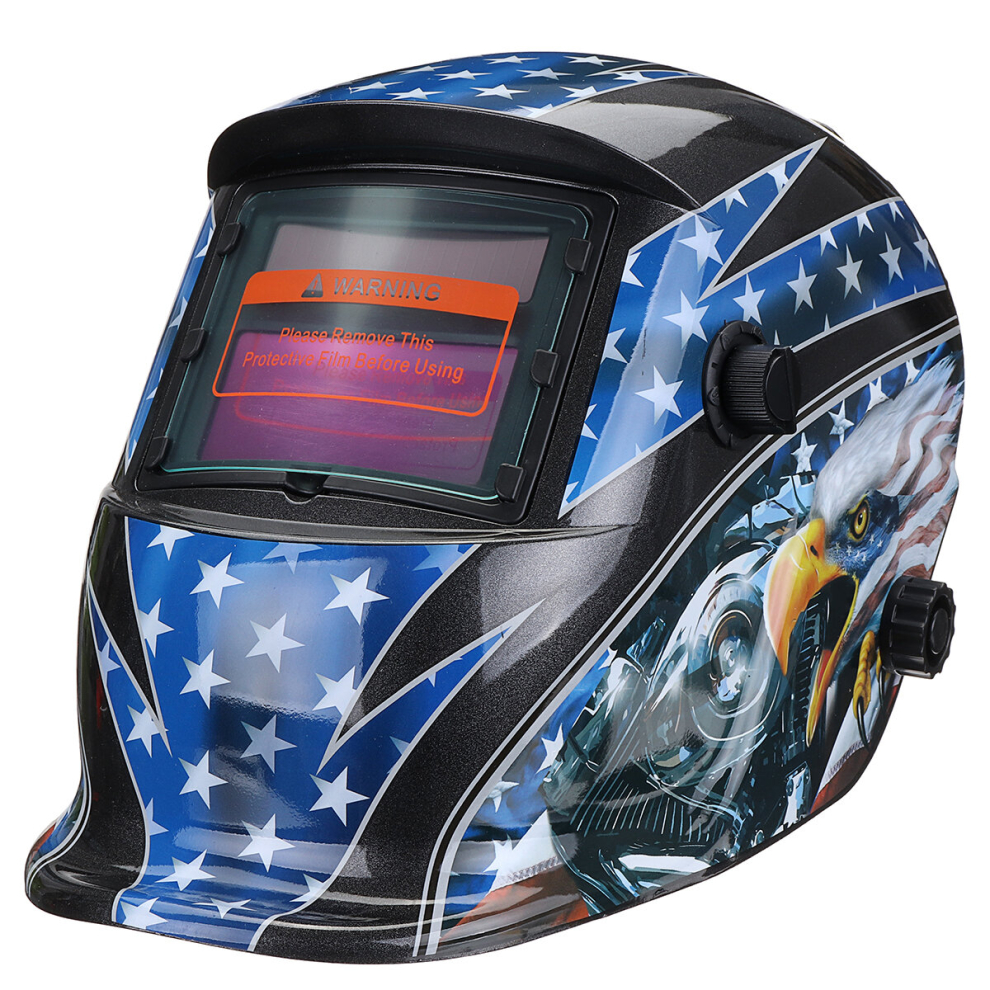 Solar Power Automatic Dimming Welding Helmet Welding Mask + Head Band 190268426336