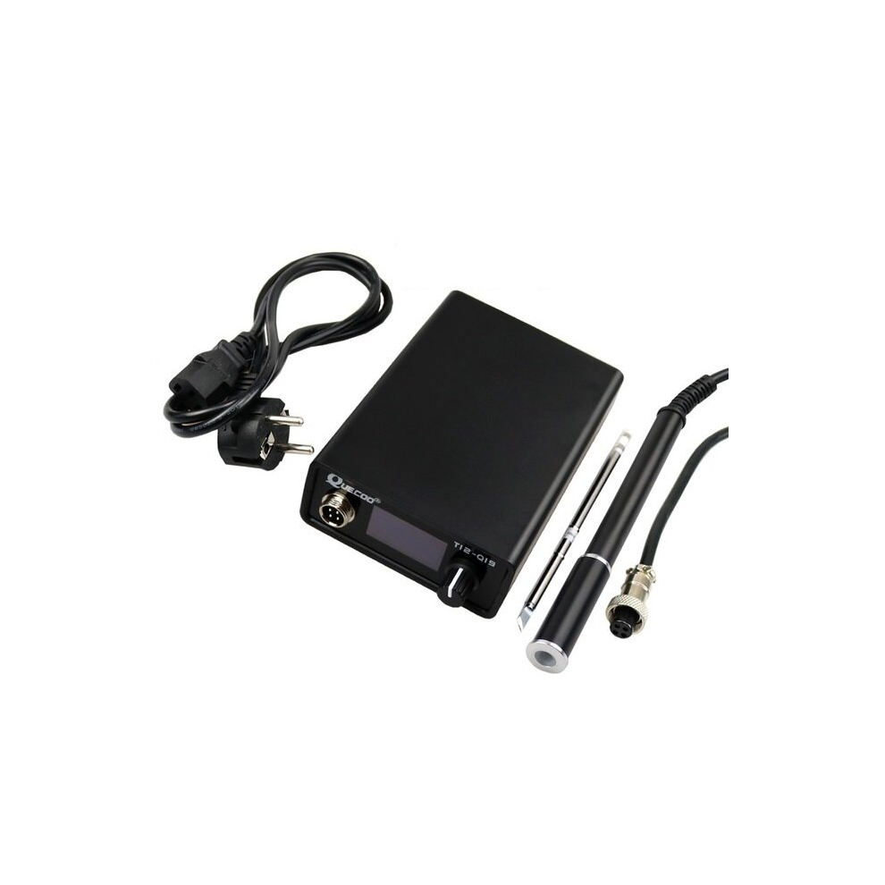 T12-Q19 Digital Soldering Station Electronic Soldering Iron Oled 1.3Inch Ac/Dc Power With M8 Metal Handle Iron Tips 6901250304631
