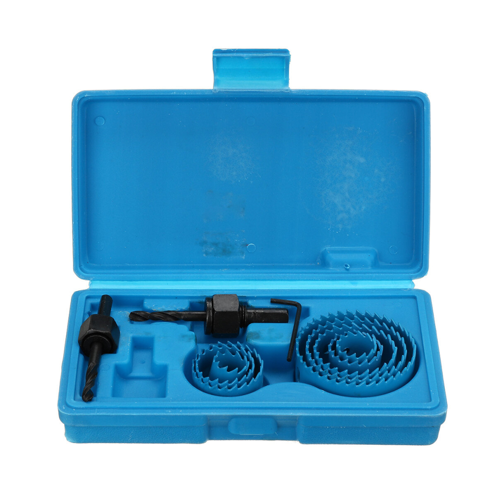 8Pcs 19-64Mm Hole Saw Cutter Drill Bit Cutting Set For Woodworking 745780110555