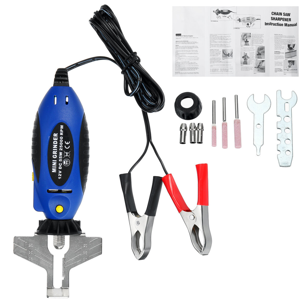 25000Rpm 12V Chain Saw Sharpener Chainsaw Electric Mini Grinder File Milling Tool 787840763004