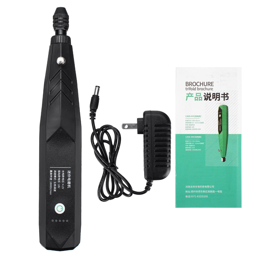 Rechargeable 5-Speed Power Adjustable Electric Engraving Pen 18000R/Min Metal Jade Carving Marking Machine 100-240V 6901249863637
