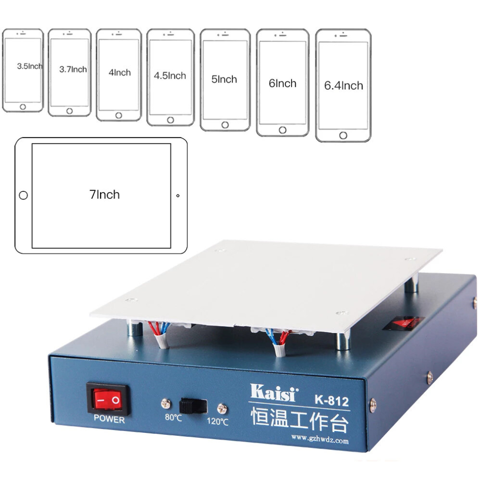 Kaisi 812 7Inch Lcd Screen Separator Thermostat Heating Machine Mobile Phone Repair Lcd Screen Open Separator Desoldering Station For Iphong Samsuung 3796736858387