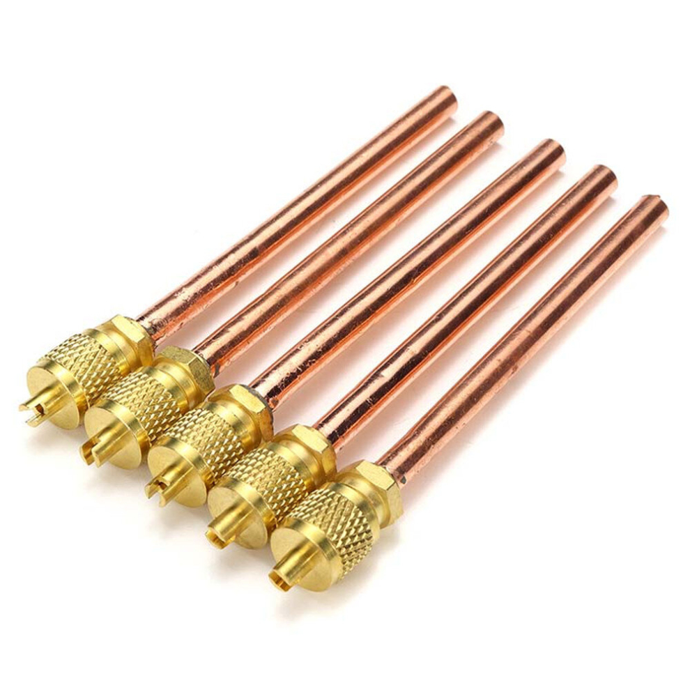 5Pcs Metal One-Way Air Valve Air Conditioning Refrigeration Service Access Valve 1/4 Inch 6901250934838