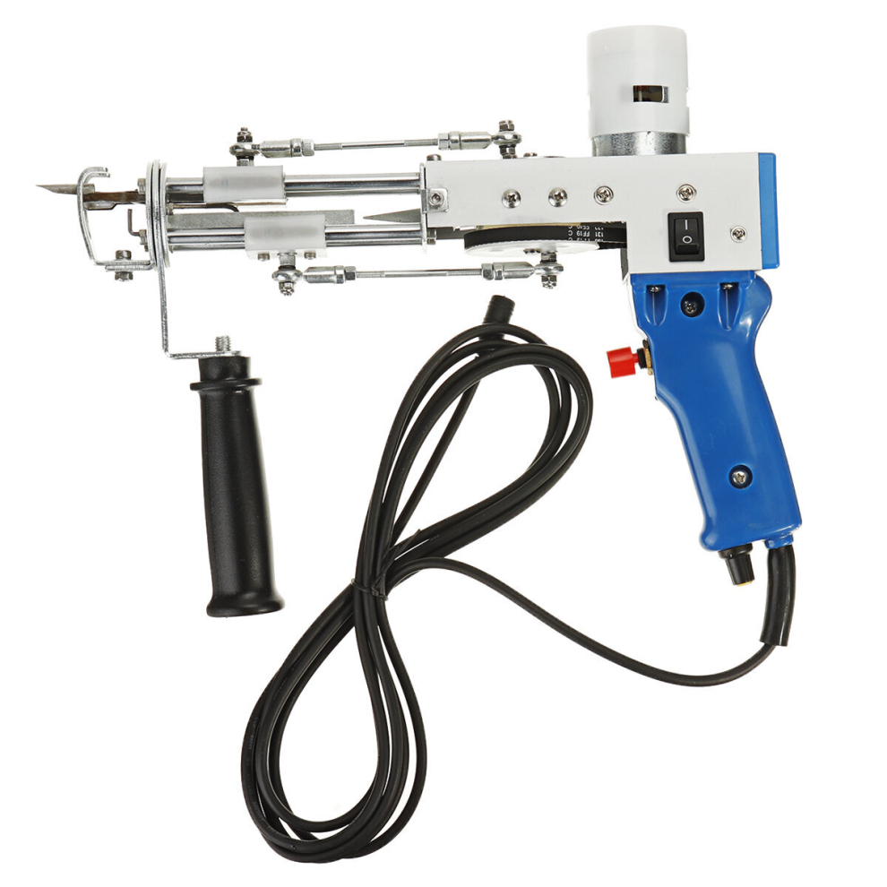 Diy Cut Pile Tufting Guns Carpet Weaving Flocking Machine Set Hand-Held Electric Punch Needle Looped Pile Rug Tools Us Plug 6900088265183