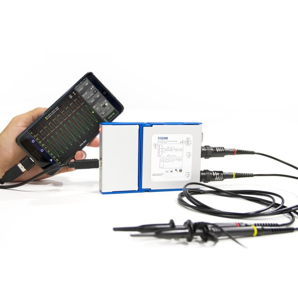 Virtual Digital Handheld Oscilloscope Can Connect Android&Pc 2 Channel Bandwidth 20Mhz/50Mhz Sampling Data 50M/1G 728430317313