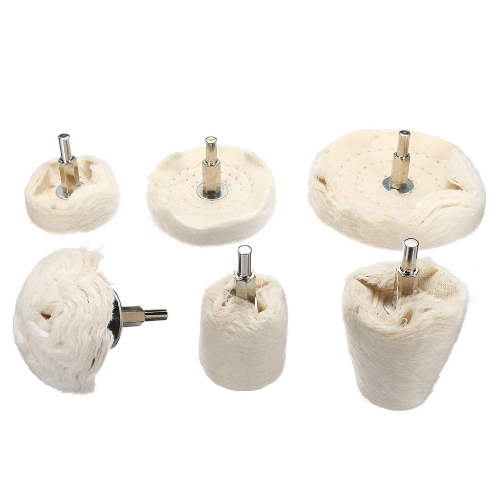 6Pcs Polishing Buffing Pad Mop Wheel Drill Kit Polishing Wheel Cloth Cotton Polishing Mops 190268347921