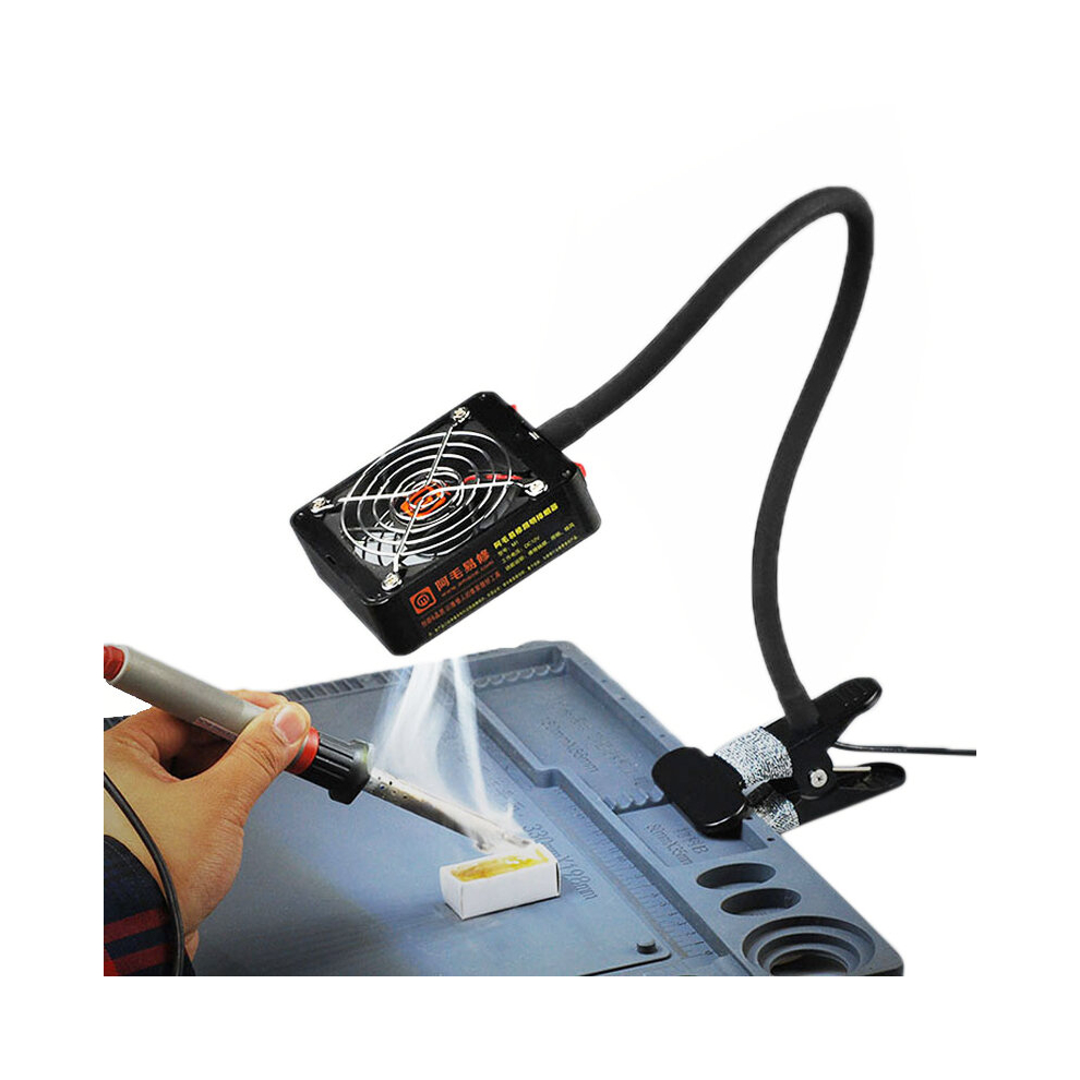 Soldering Iron Exhaust Fan Solder Smoke Exhauster Remover Fume Extractor With Led Lighting 678512596504