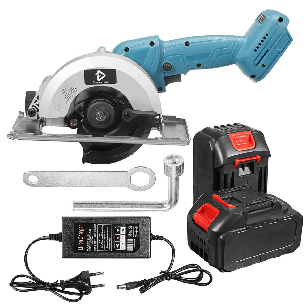 Doersupp 21V Cordless Electric Circular Saw 125Mm 10800Rpm Brushless Electric Saw W/ None/1/2 Battery For Makita Woodworking Cutting Tool 6900085907123