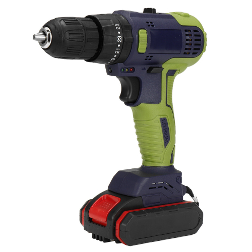 32V Brushless Impact Drill Lithium Electric Torque Drill Driver With 1/2 Battery LED Light 1