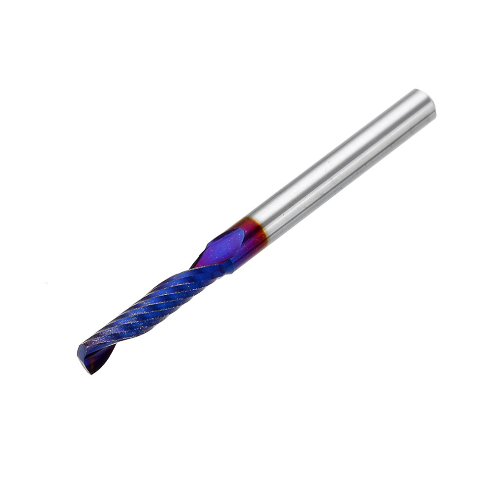 Drillpro 10Pcs 3.175 Shank 2.5Mm Blue Coated Single Flute End Mill Tungsten Carbide Spiral Cnc Milling Cutter 6900747033047
