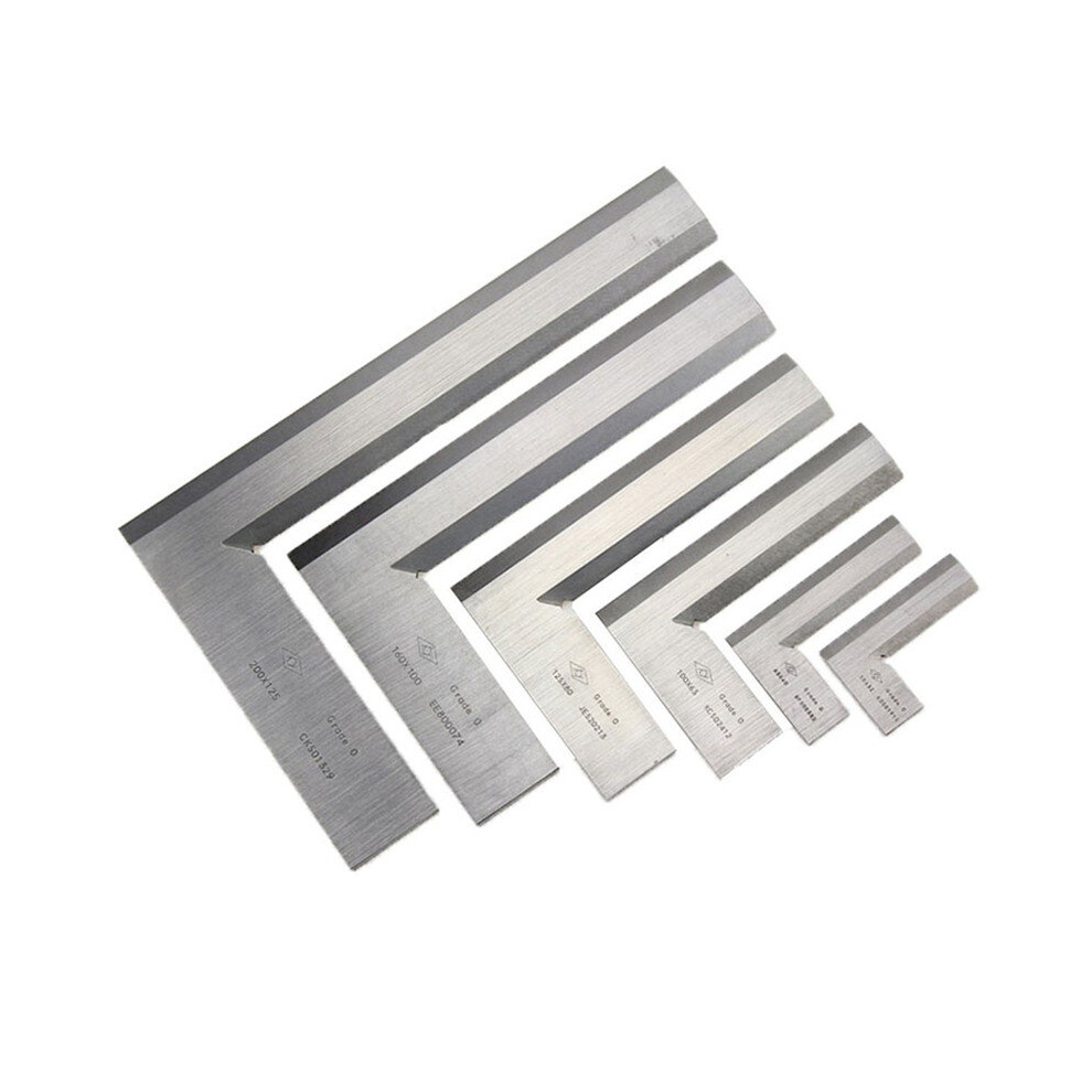 Knife Edge Square Ruler 0 Grade 90 Right Angle Ruler Engineer Measuring Tool 50X32mm 63X40mm 300X200mm 250X160mm 6900078806198