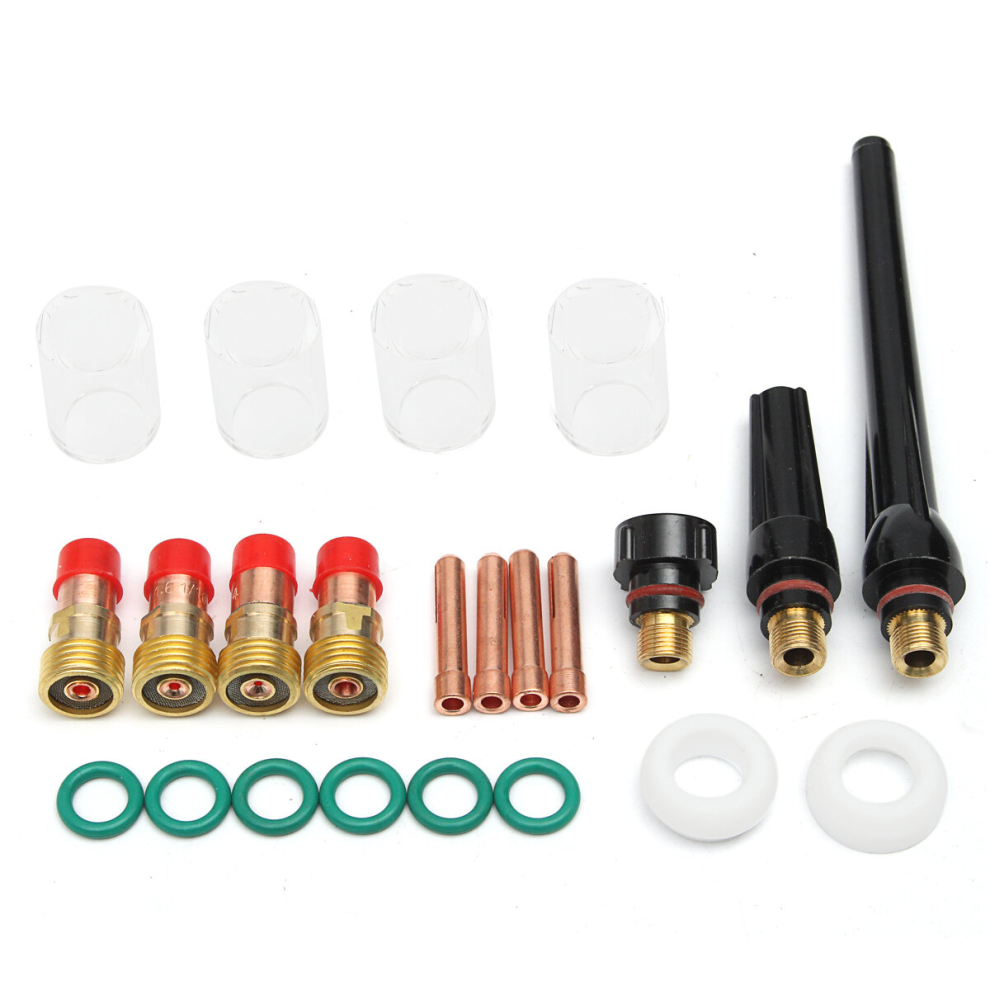 23Pcs Tig Welding Accessories Cup Gasket Gas Lens Fit For Tig Torch Wp-17/18/26 701231301866