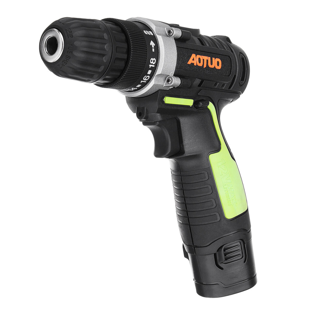 Aotuo 12V Li-Ion Cordless Power Drills Driver Rechargeable Screwdriver 2 Speed Led Light 791177553733