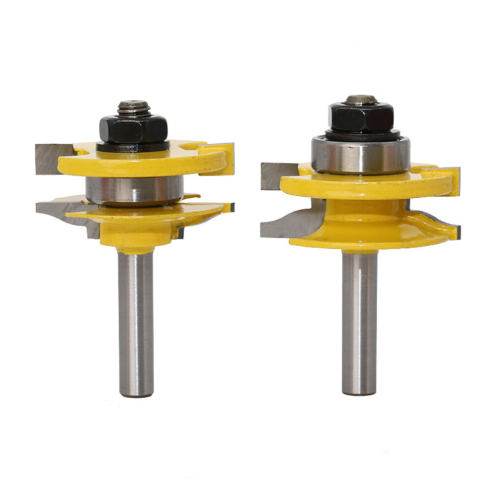 2Pcs 8Mm Stile & Rail Set-Ogee Bit Set Tenon Knife Woodworking Cutter Tungsten Carbide Milling Cutters For Wood 4711019037371