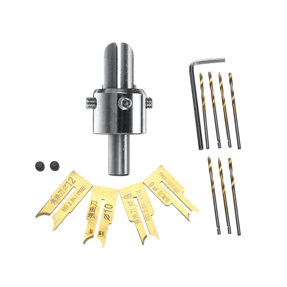 13pcs 6-12mm Wood Bead Maker Beads Drill Bit Milling Cutter Set Woodworking DIY Tool