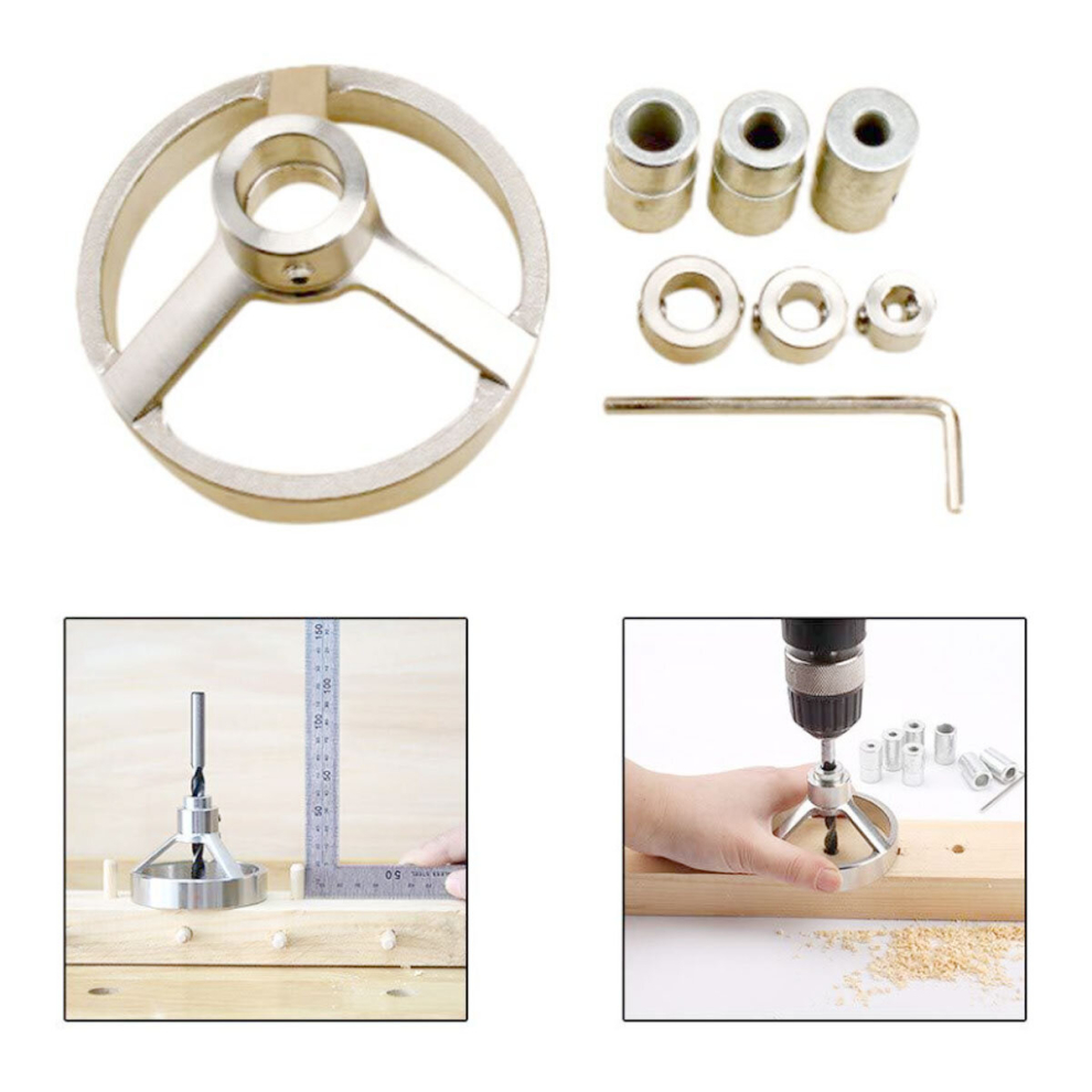 Jig Drill Vertical Fixed Fixture Woodworking Puncher Locator Guide Doweling 608018597392