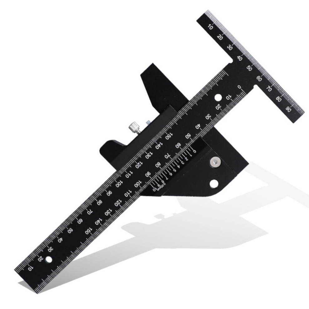 0-210Mm Metric Scriber Gauge Aluminum Alloy Multi-Function Mark Line Woodworking Ruler Framing Tool For Marking Measuring Carpentry Tool 6906142983642