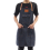 Denim Bib Apron Leather Strap Barista Baker Work Uniform Bartender BBQ Chef Cook Woodworking Apron 4