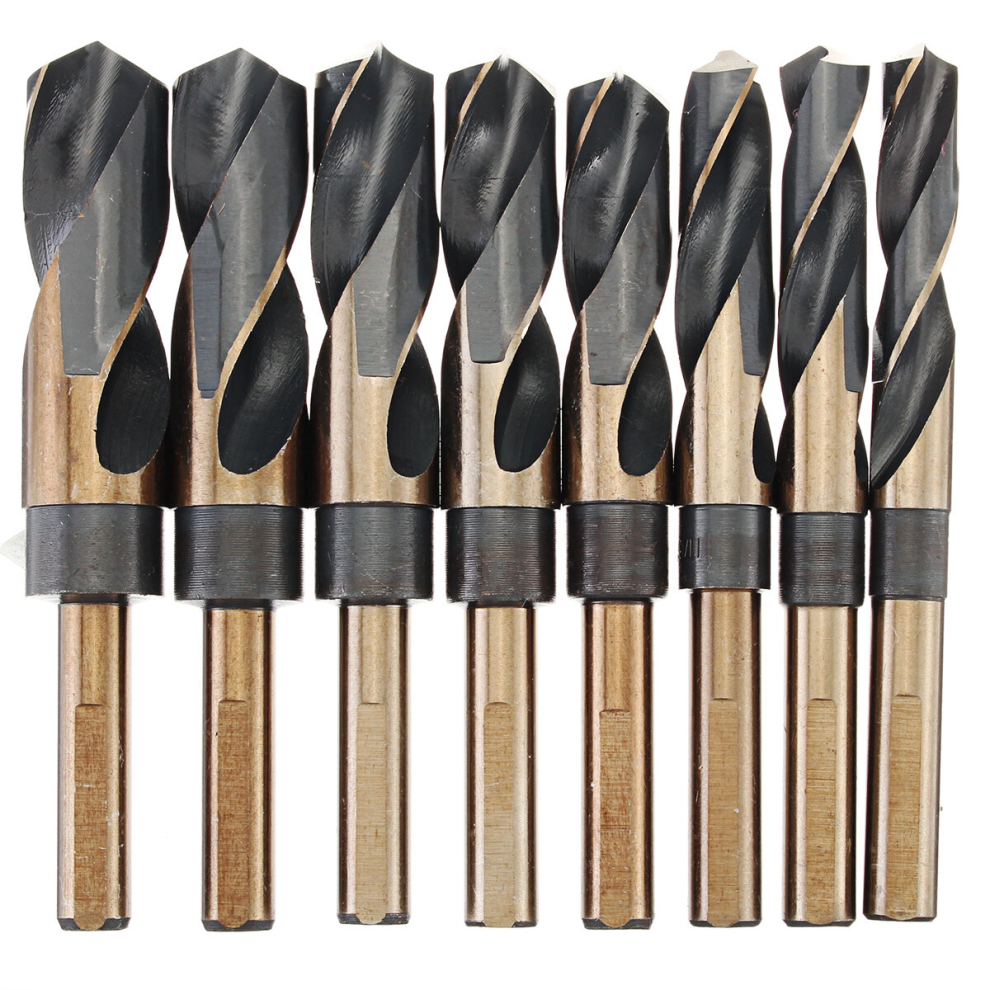 8Pcs 1/2 Inch Round Shank Hss Twist Drill Bit Set 6901257775656