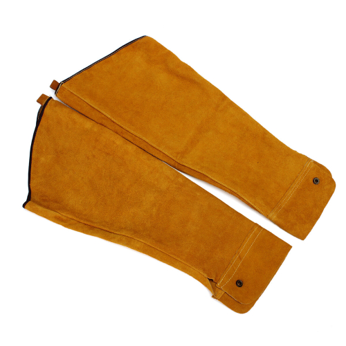 2pcs 23.6inch Cowhide Split Leather Welding Sleeves Protective Heat Arm Sleeve Tool 2