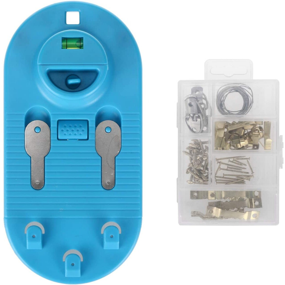 Drillpro All-In-One Picture Hanging Leveling Tool For Sawtooth Wire Picture Hangers With Hardware Case 6906142749804