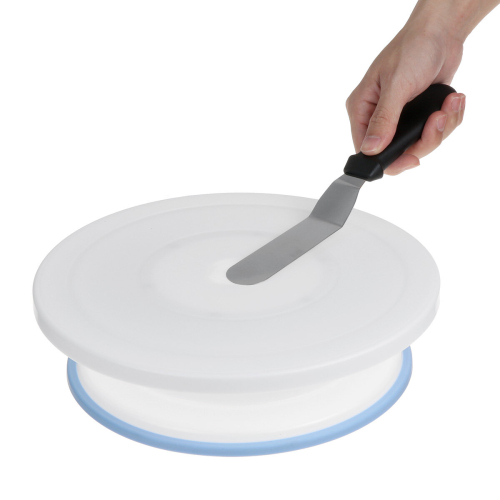 6Pcs Cake Decorating Turntable 11-24" Set Tools Rotating Stand Smoother Spatula" 1