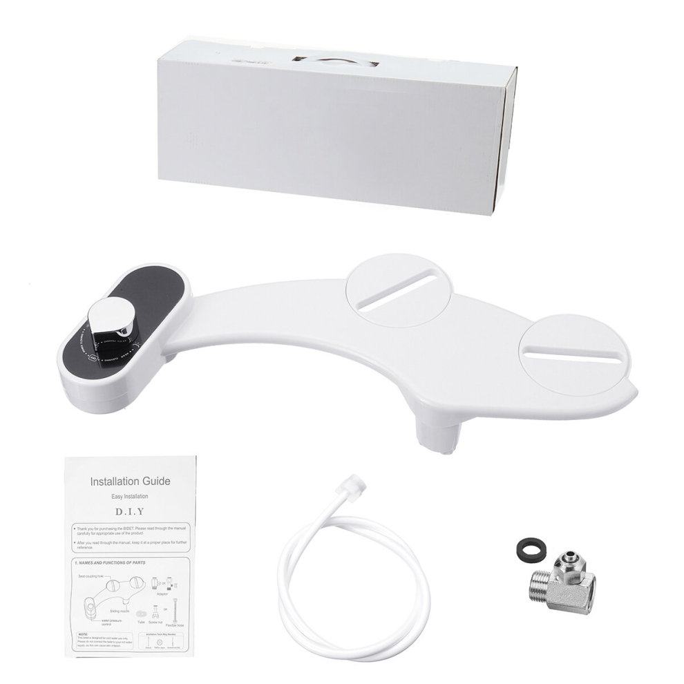 Bidet Fresh Water Spray Mechanical Non-Electric Bidet Toilet Seat Attachment 768683546115